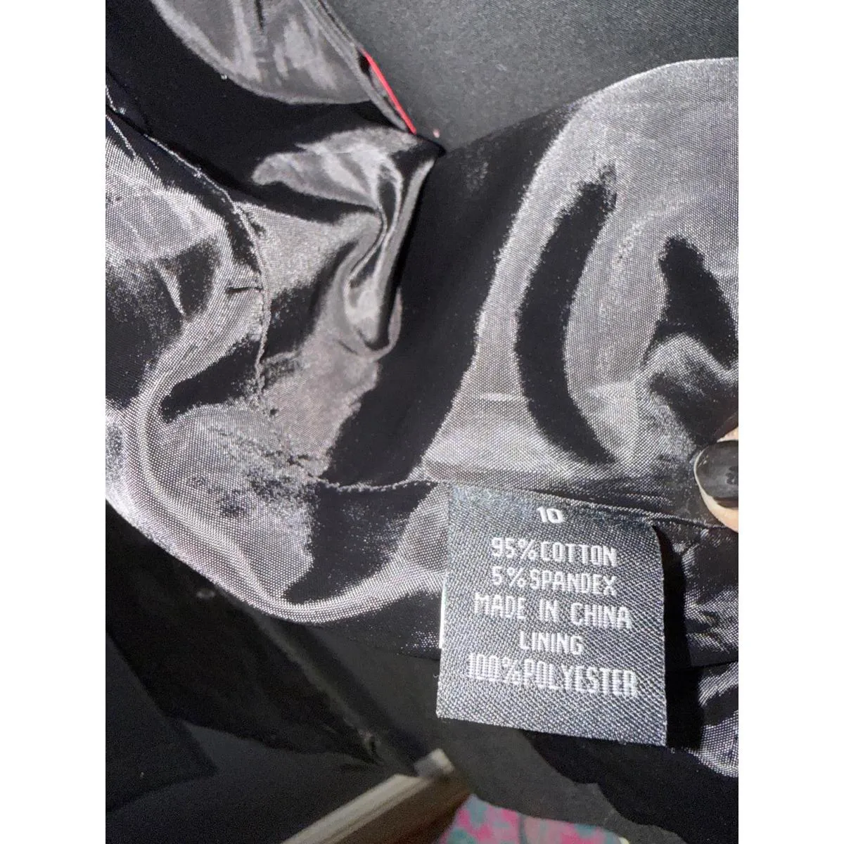 Willi Smith size 10 Black Double-Breasted Trench Coat with Belt - Image 9