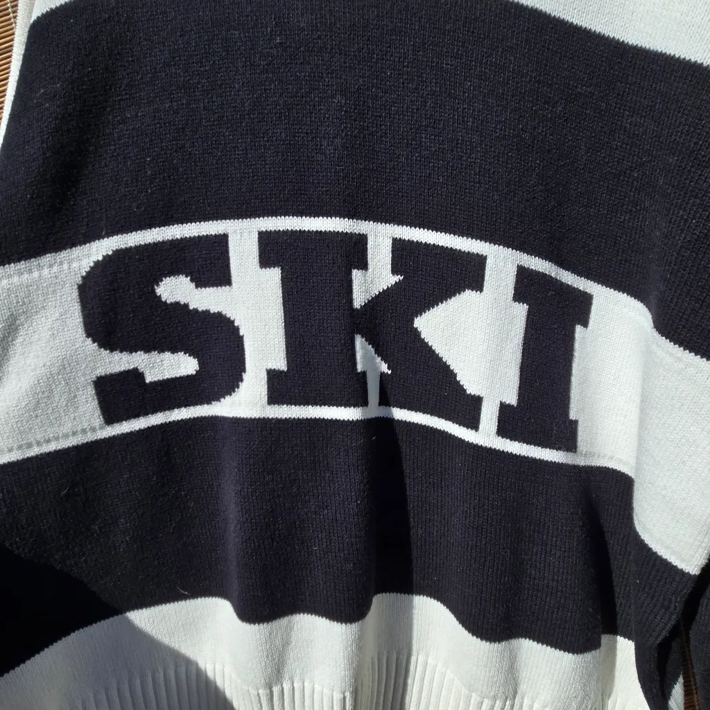 NEW! Sincerely Jules SKI Crewneck Pullover Sweater XL Black - Image 4