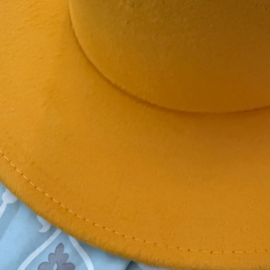 💥HP 💥 Pure Love Yellow Fedora Hat - Image 6