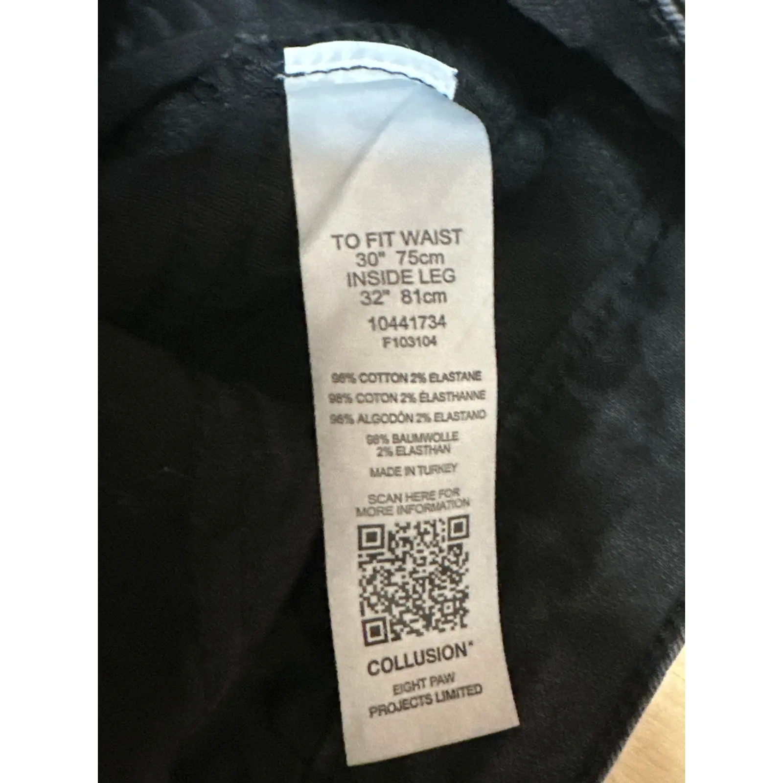 Collusion Women's Black High Waisted Flared Bootcut Denim Jeans Size 30x32 - Image 5