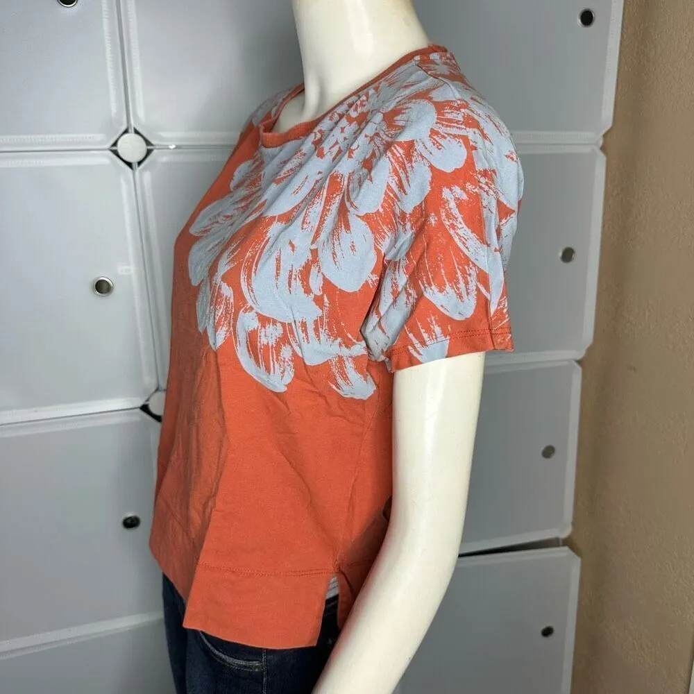 Anthropologie Barbara Floral Lightweight Sweatshirt Tee Size XS - Image 6