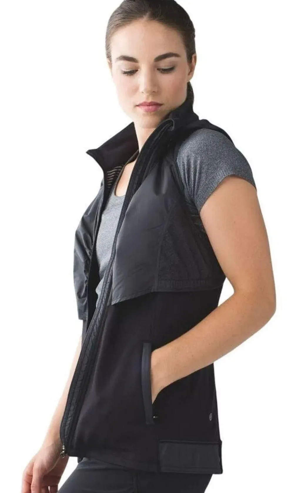 racerback vest with zip up hood - Image 2