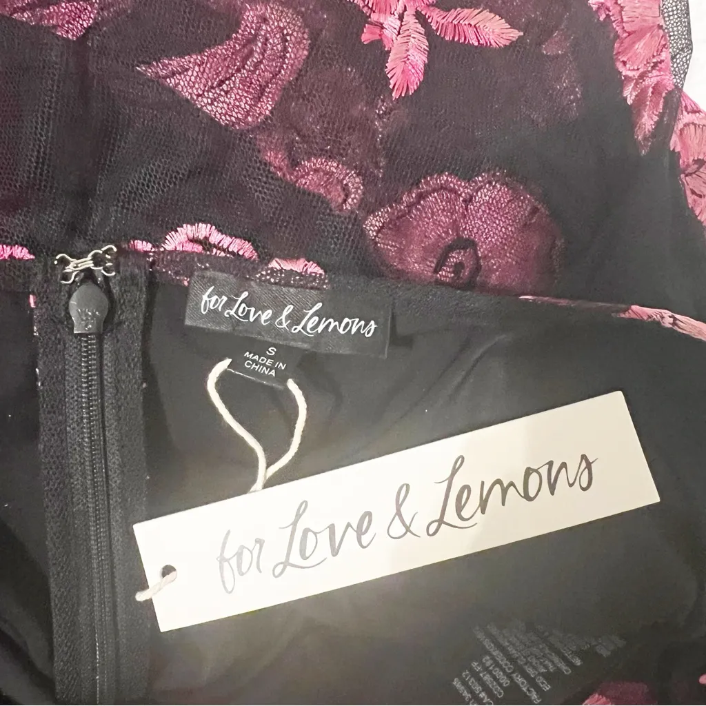 NWT For Love And Lemons Temecula Long Sleeve Cut Out Embroidered Maxi Dress Pink - Image 5