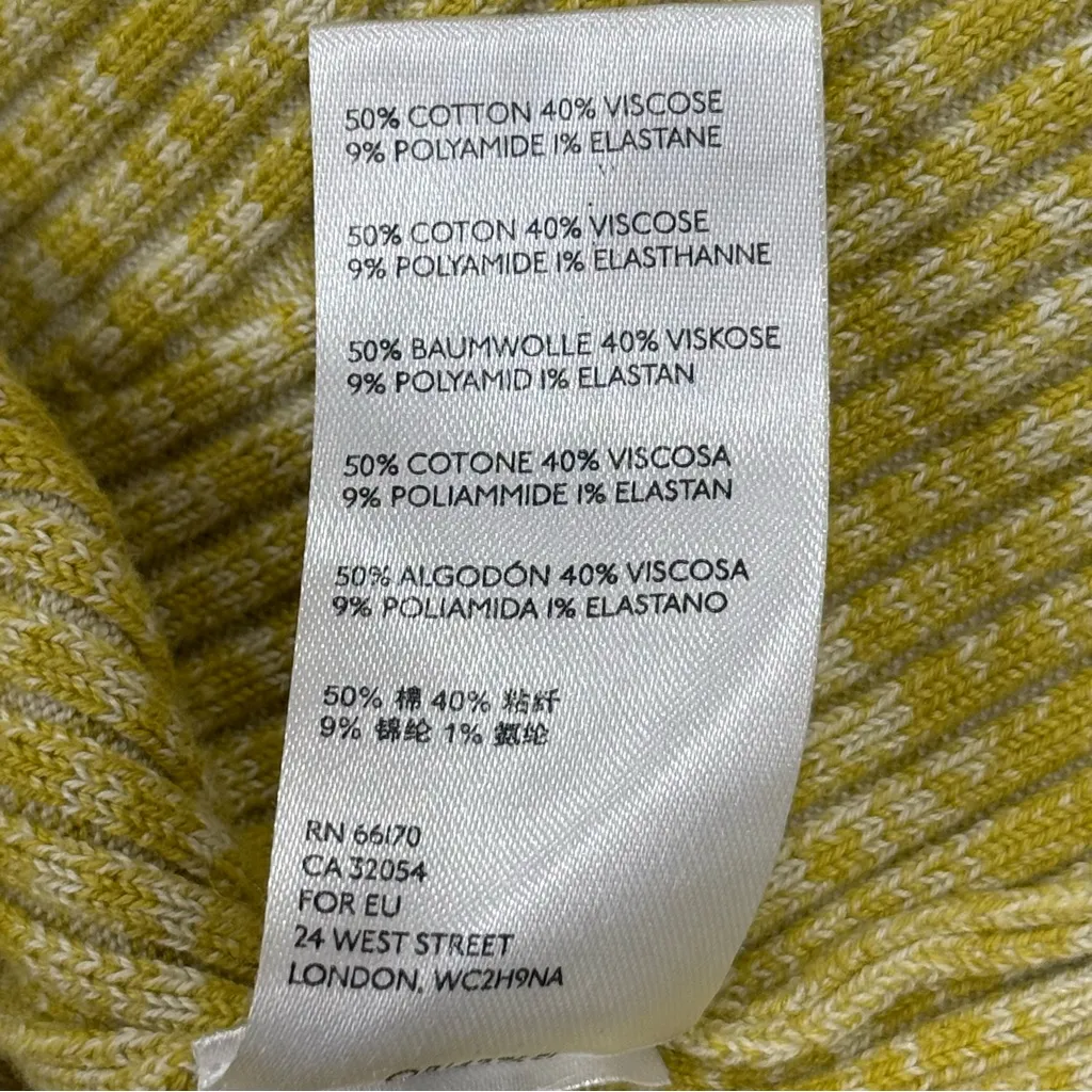 Daily Practice Anthropologie Alla Midi Dress Medium Yellow Ribbed Knit Bodycon - Image 12