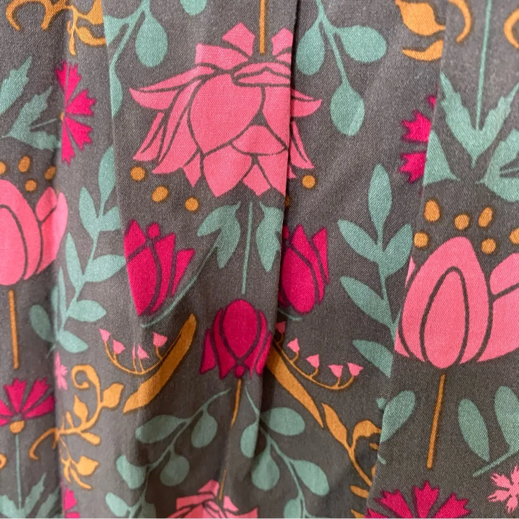 Matilda Jane Floral Eyelet Lace Ruffle Hem Sleeveless Sundress Shift Dress M - Image 12