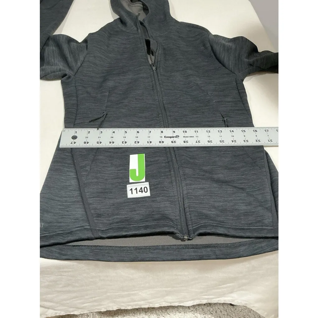 womans adidas Climaheat Small Blue Hooded Zip Up Fleece - Image 7