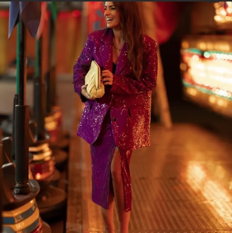 Slitted Sequin Skirt Size XS - Image 6