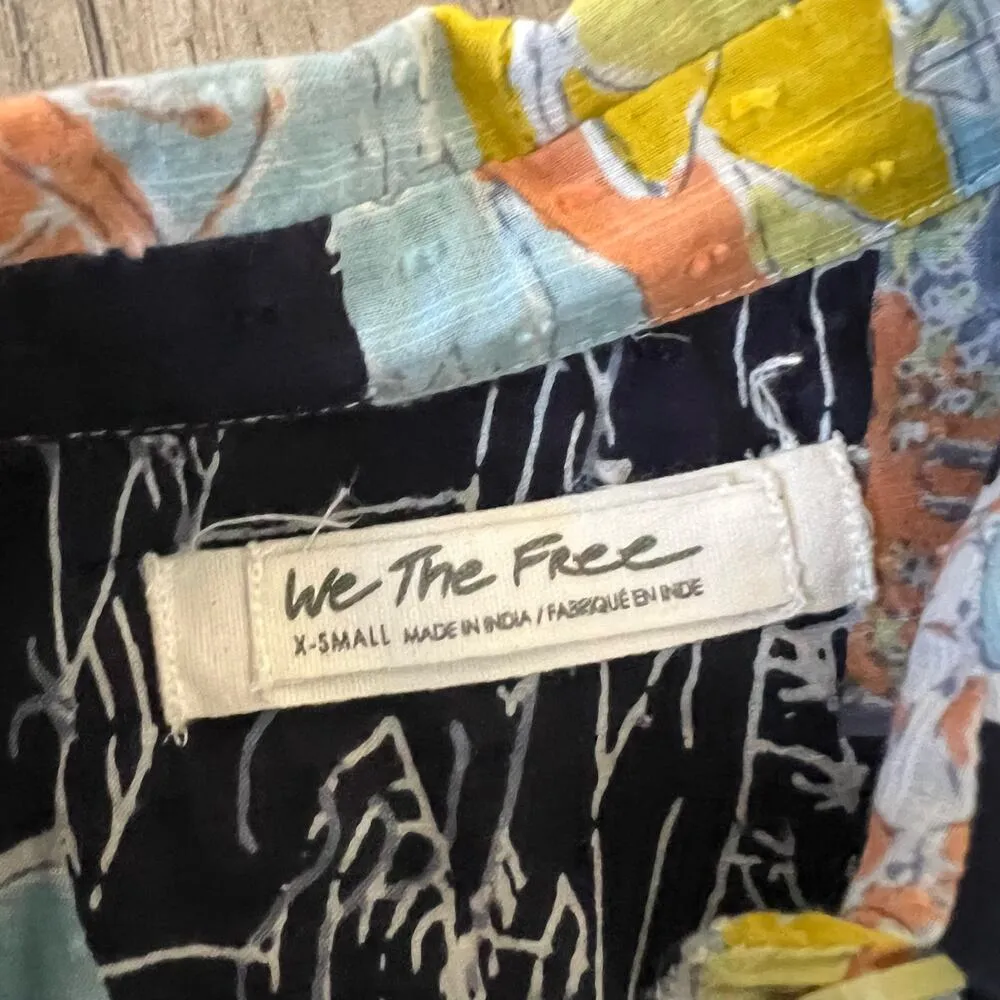 Free People Love Letters Women's Blouse XS Oversized Vintage Inspired - Image 5