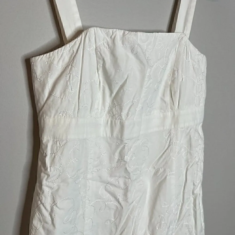 Lilly Pulitzer white embroidered convertible strap dress - Image 2