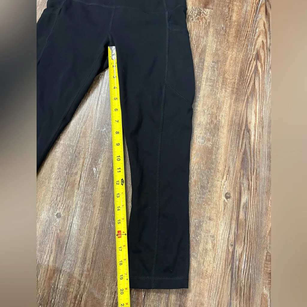 Yogalicious Lux Black Cropped Stretch Leggings XS Running Workout Gym Athleisure - Image 5