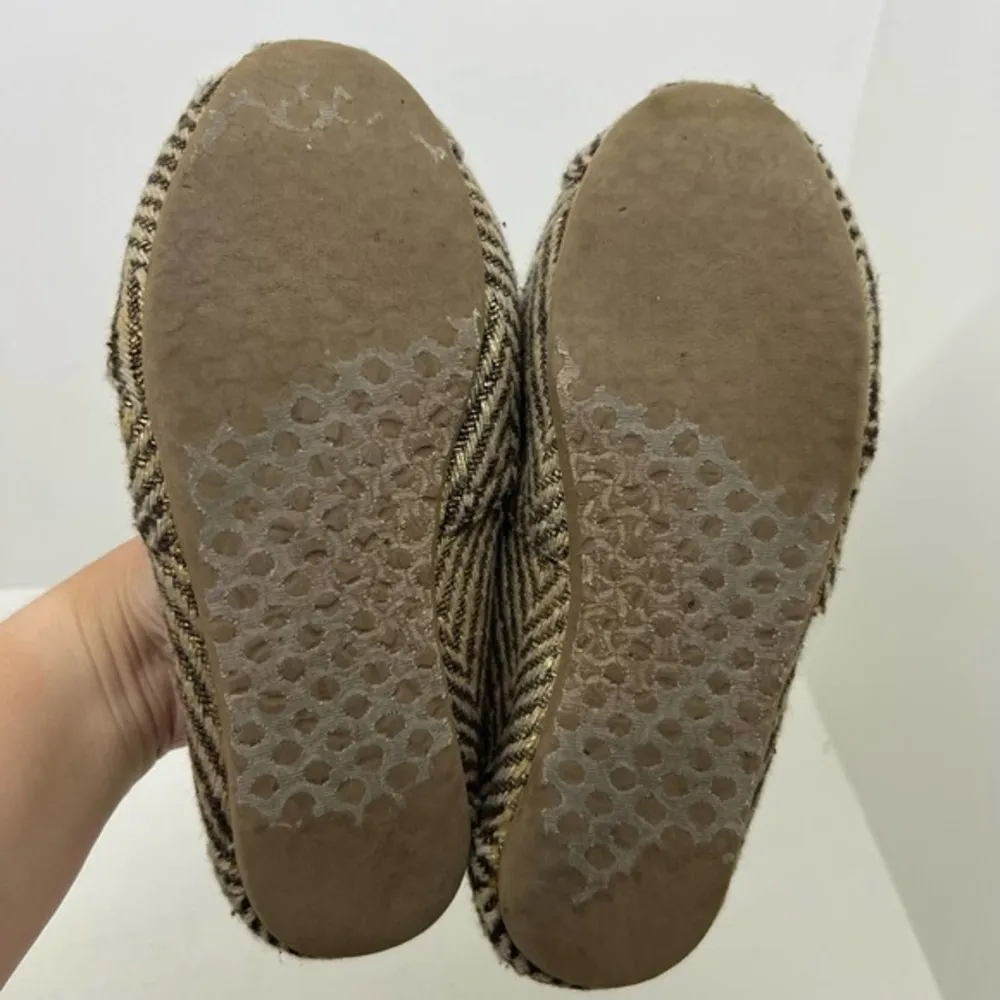 Toms Brown Fabric Knit Flat Casual Slip On Low Round Toe Shoes Women Size 7.5 - Image 3