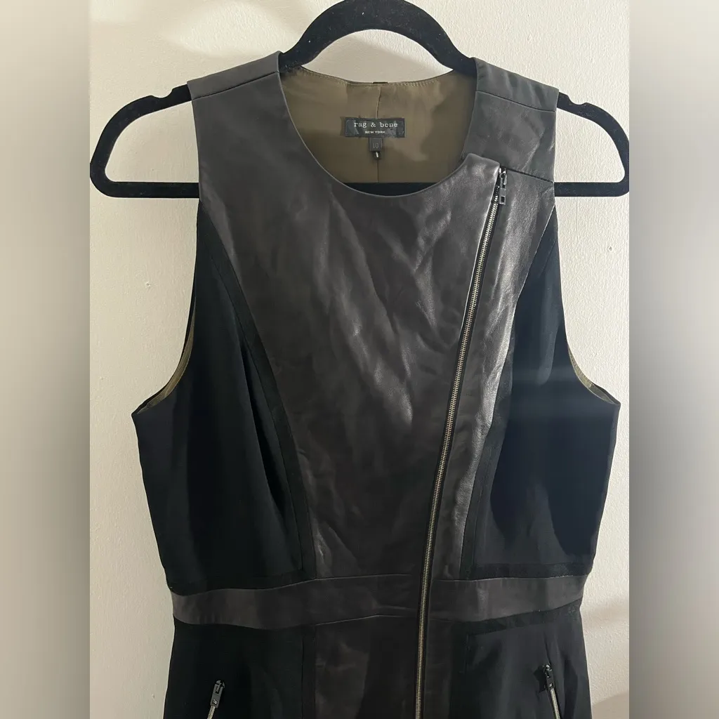 Rag and Bone  Leather Rae Dress - Image 3