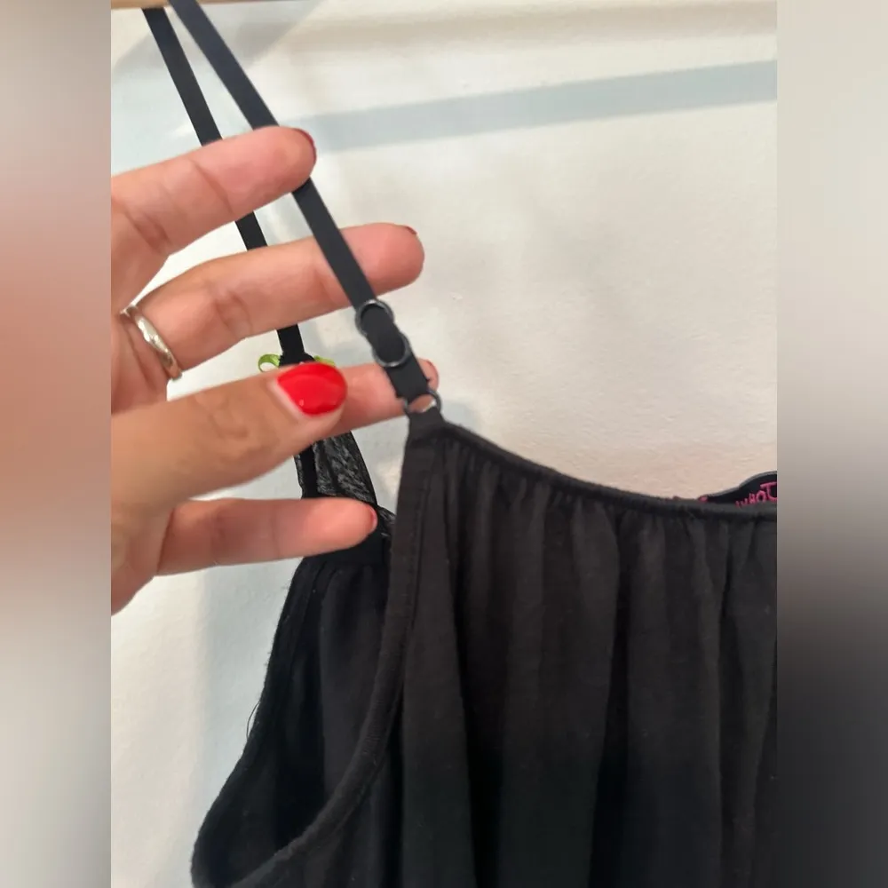 Betsey JohnsonY2k Black Night Gown Size Small Black T406 - Image 9