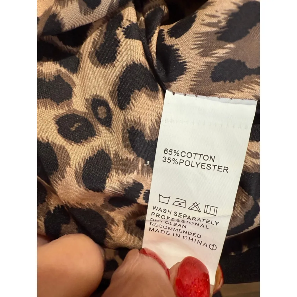 Women's Nash Grey Black Blazer with Leopard Print Lining S - Image 7