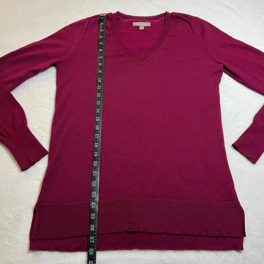 Banana Republic V-Neck Extra Fine Merino Blend Sweater Size Medium Office Career - Image 7