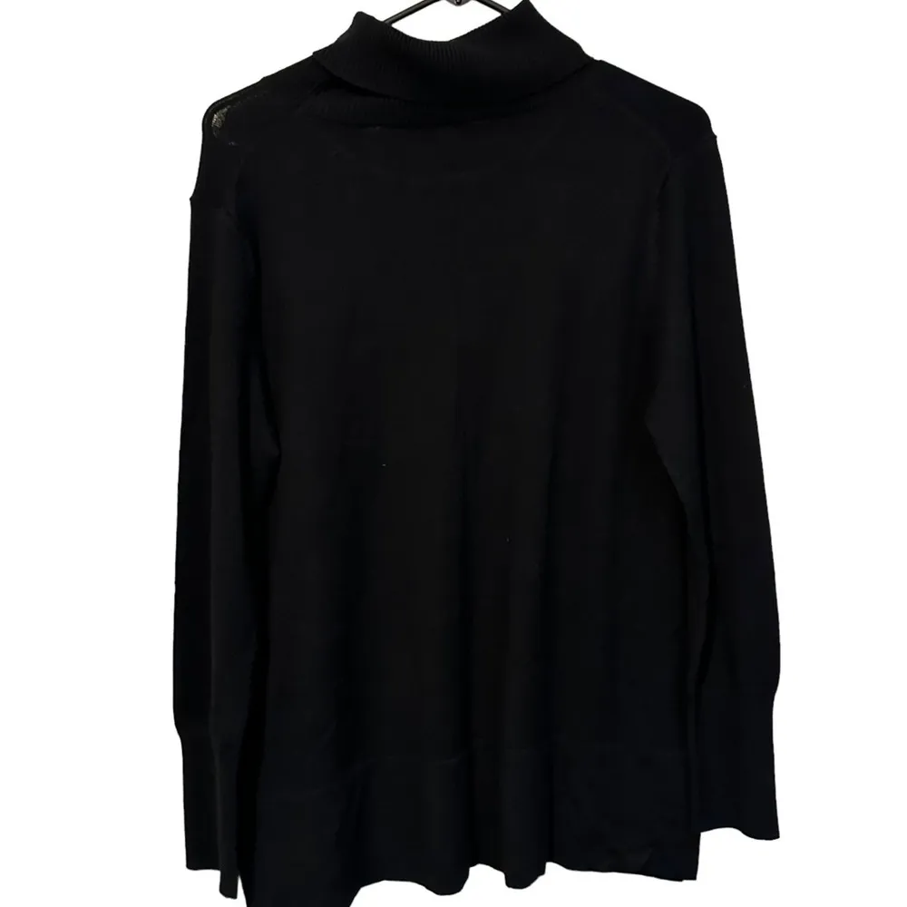 Soft Surroundings Black Petites Perfect Turtleneck Sweater Medium #3DW26 - Image 5