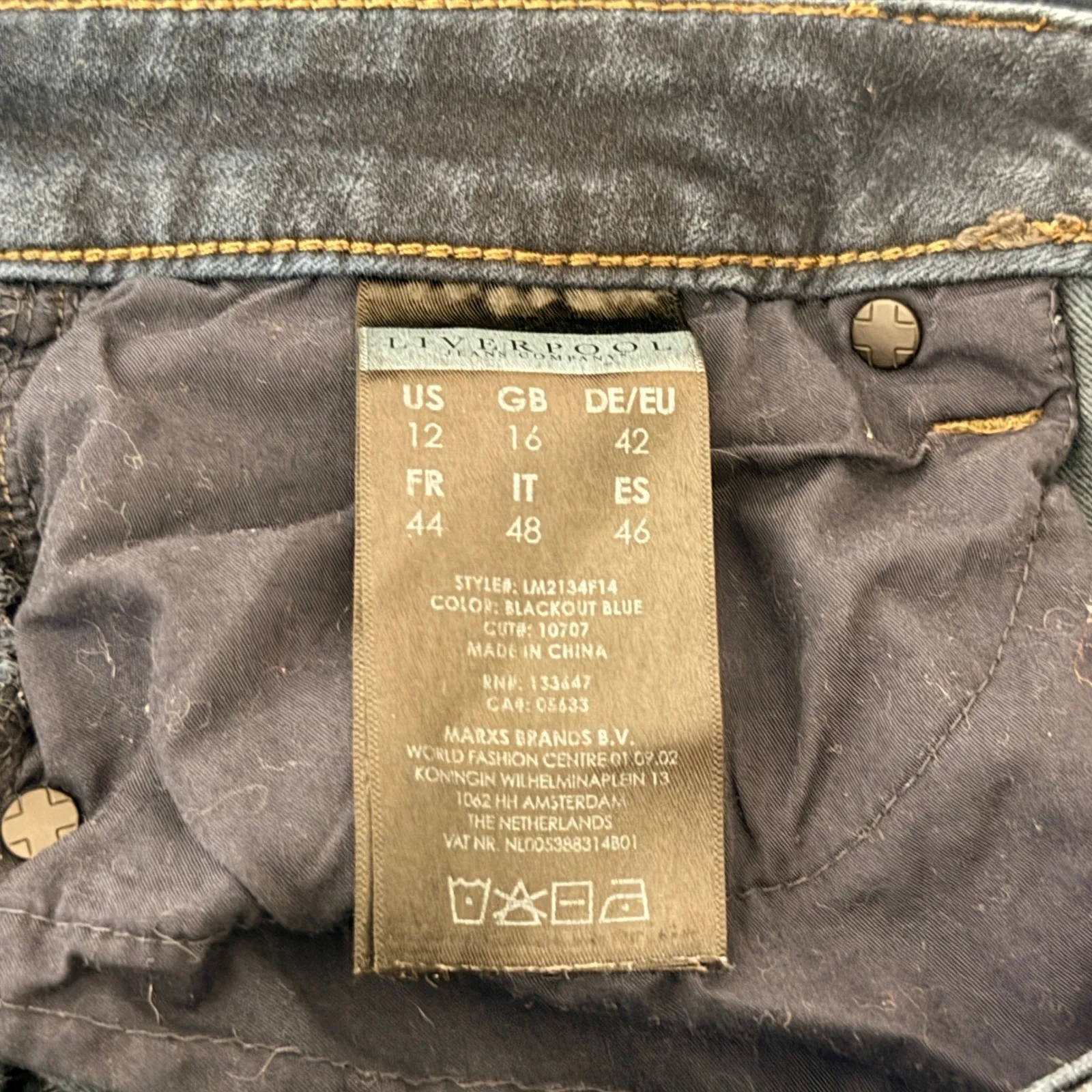 Liverpool Jeans Hugger Skinny Dark Wash Women's Size 12 Denim - Image 9