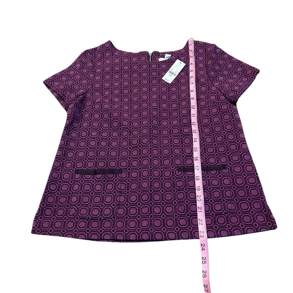 3/$15 NY&C purple geometric blouse nwt - Image 2