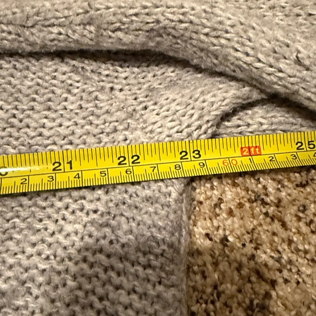 St. John's Bay Heather Gray Cowl Neck Bobble Sweater XL Knit Warm Soft Winter - Image 5