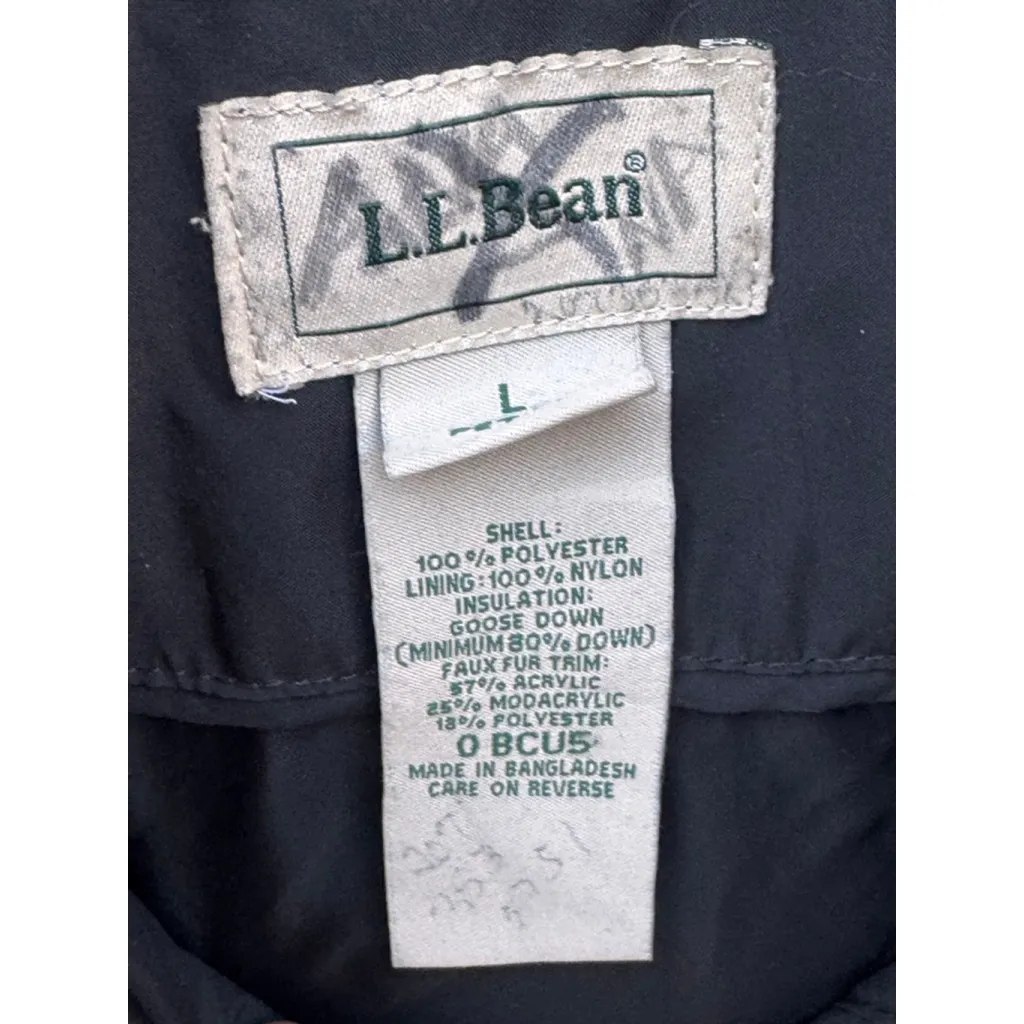 L.L.Bean Black Down Puffer Jacket Women's Size L - Image 2