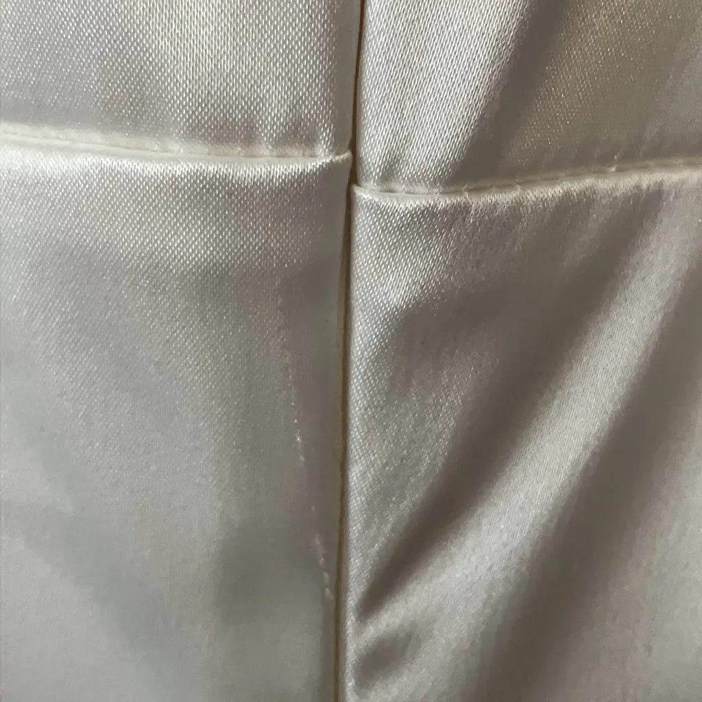 Vintage Y2K Off White Satin Party Dress Small Hoco Bachelorette Cocktail Bodycon - Image 10