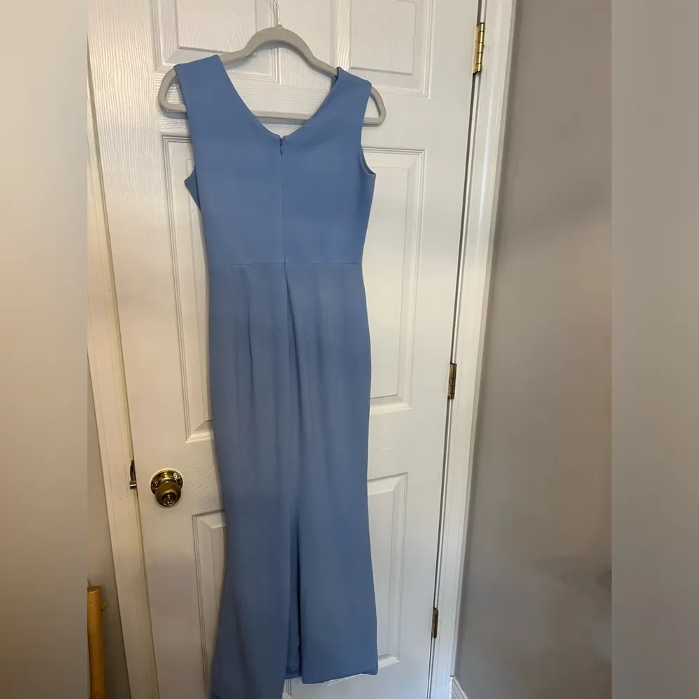 Dress the population Sandra Plunge Crepe Trumpet Gown - Image 7