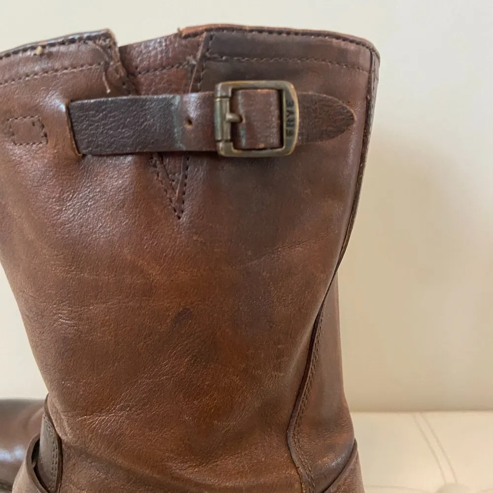 Frye Brown Midi Height Ankle Boots Size 6.5 - Image 5