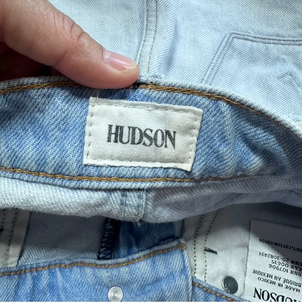 Hudson Women’s Sade Cut Off Denim Shorts High Rise Frayed Hem in Trea Size 24 - Image 8