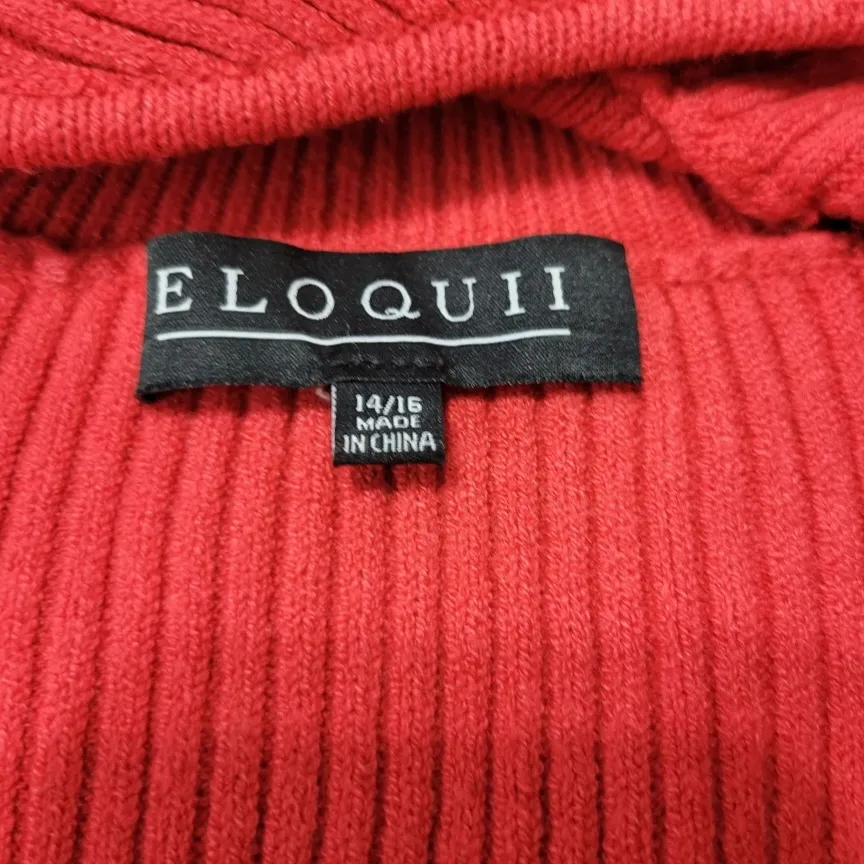 Eloquii Dress Size 14 / 16 Women's Sweater Dress Turtleneck Keyhole Cutout Dress Women's Dress - Image 9