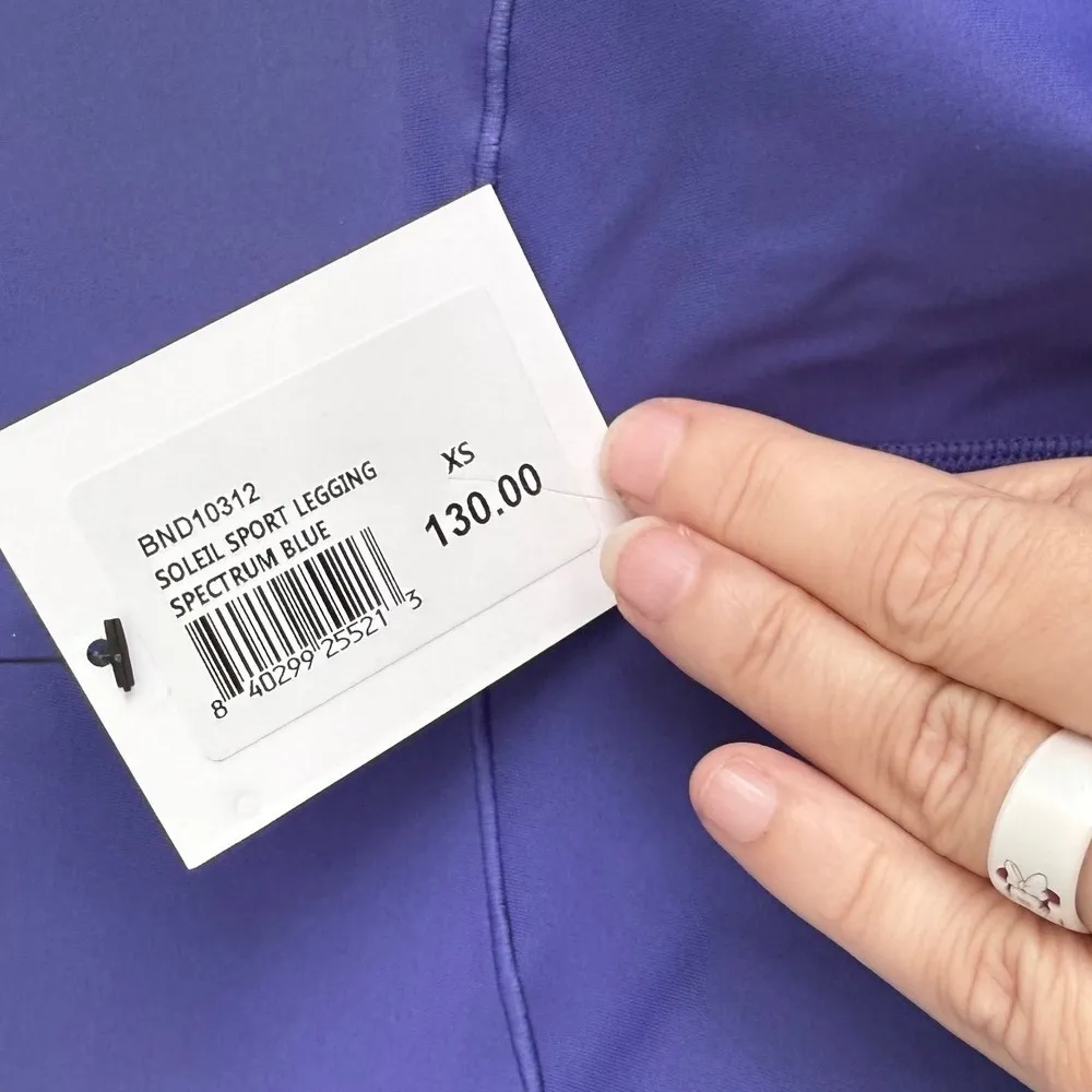 Bandier Spectrum Blue Leggings XS Seamless Sculpting Gym Soft Sports - Image 5