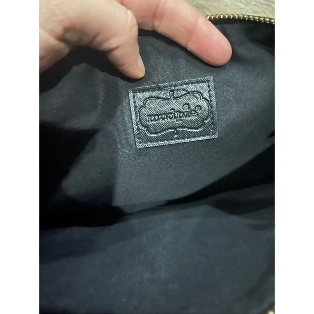 Mudpie Black, White, and Brown Makeup Bag - Image 4