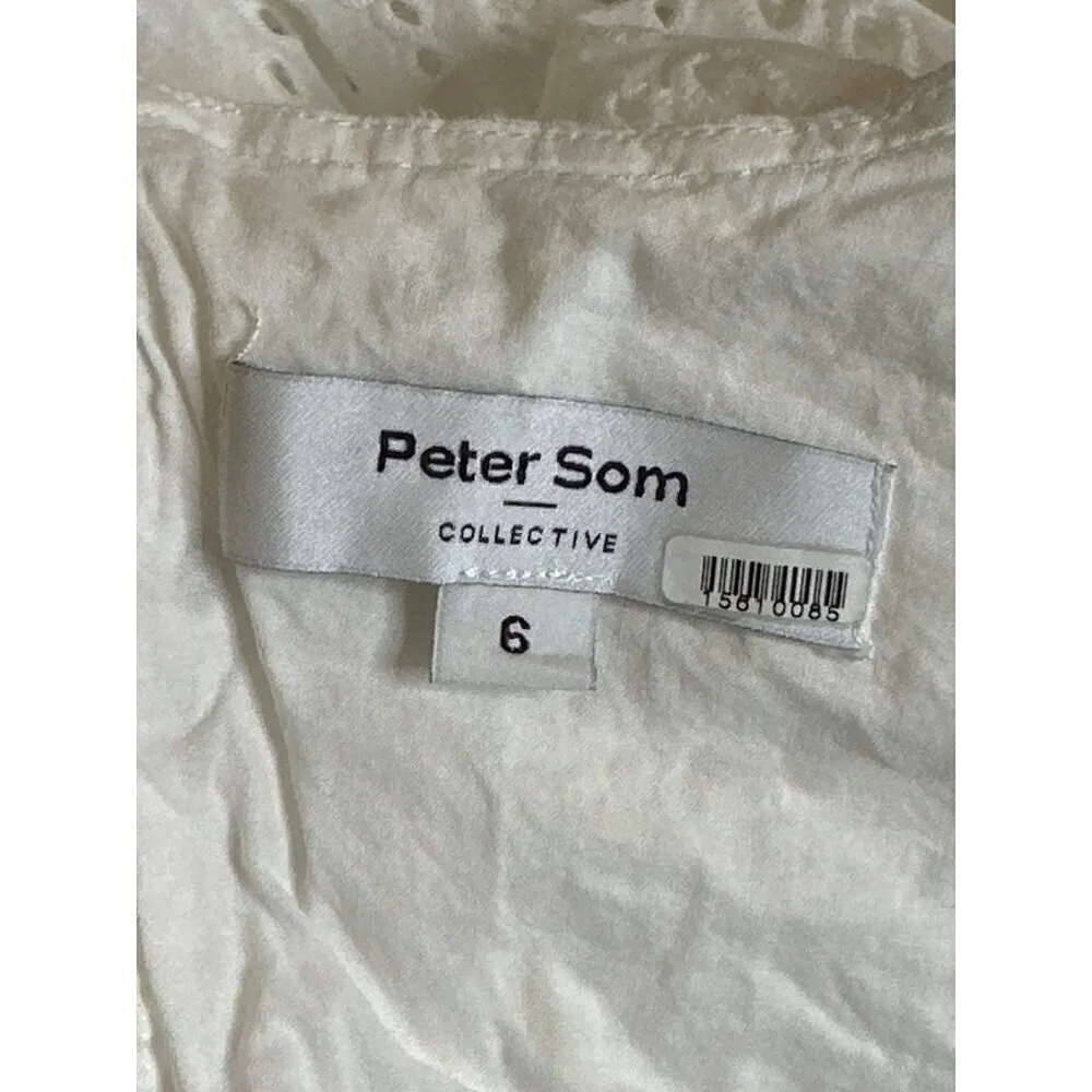 Peter Som Collective Eyelet Mini Dress in White 6 Womens Backless Cut out - Image 8
