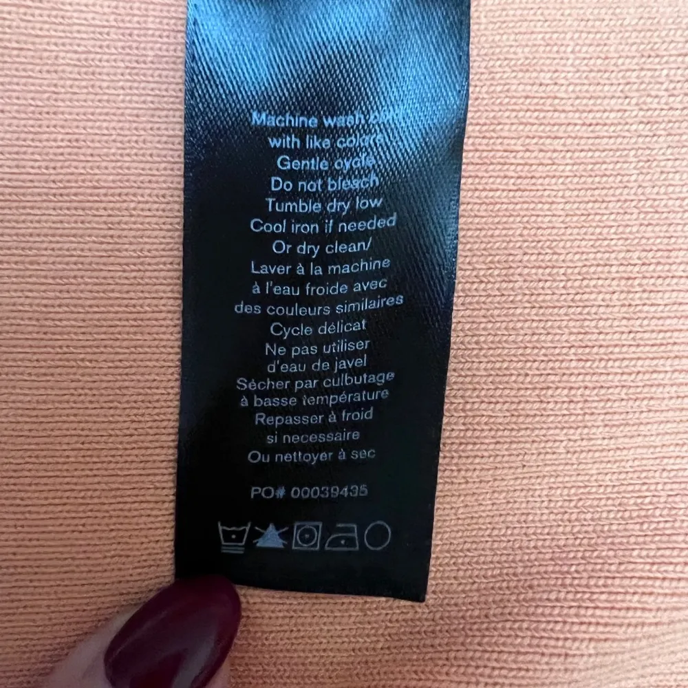 rag & bone Women Fleece Cropped Fit Quarter Zip  Sweatshirt Pullover Sz L Orange - Image 15