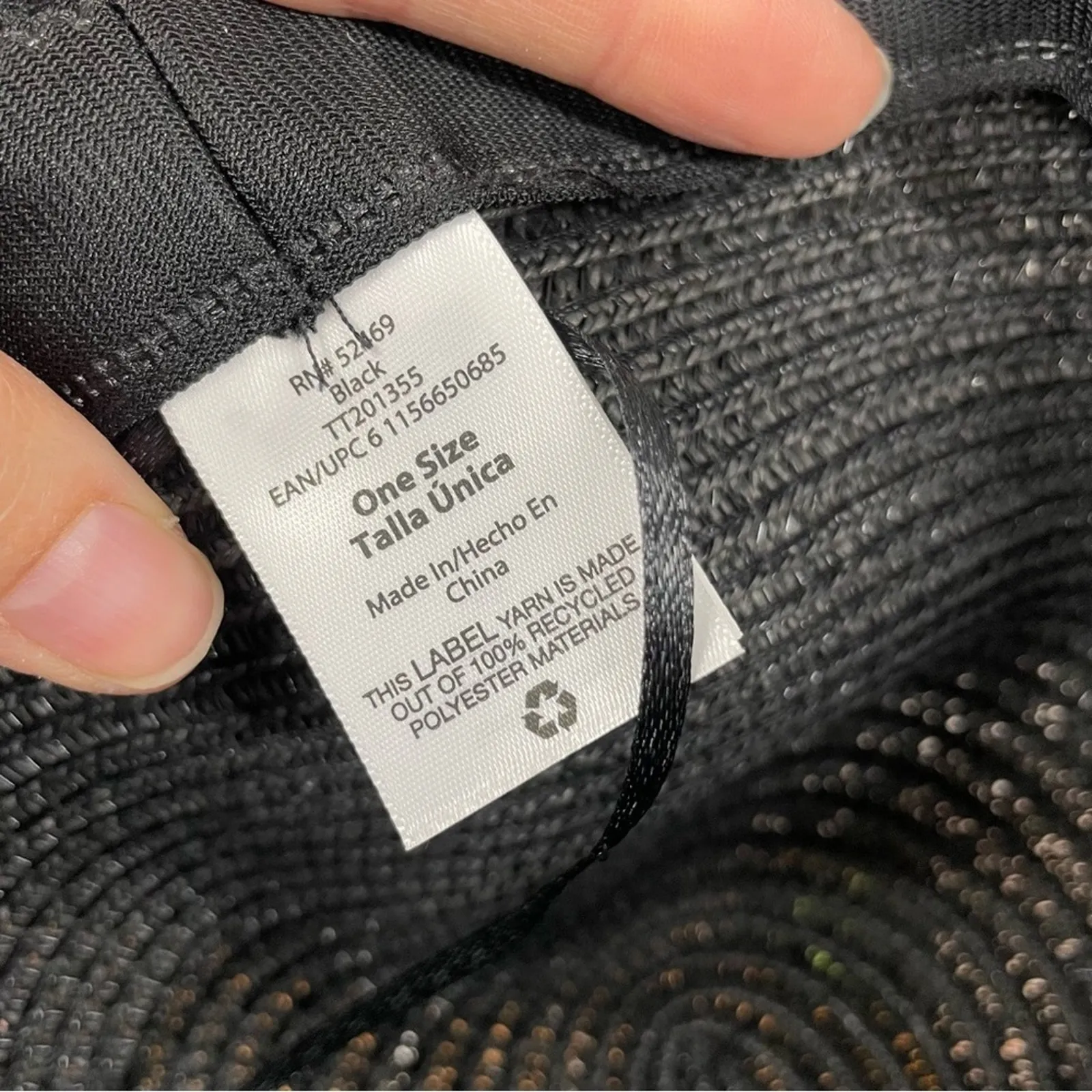 Large Black Boho Straw Woven Sun Hat Oversized Target Beach Vacation - Image 6