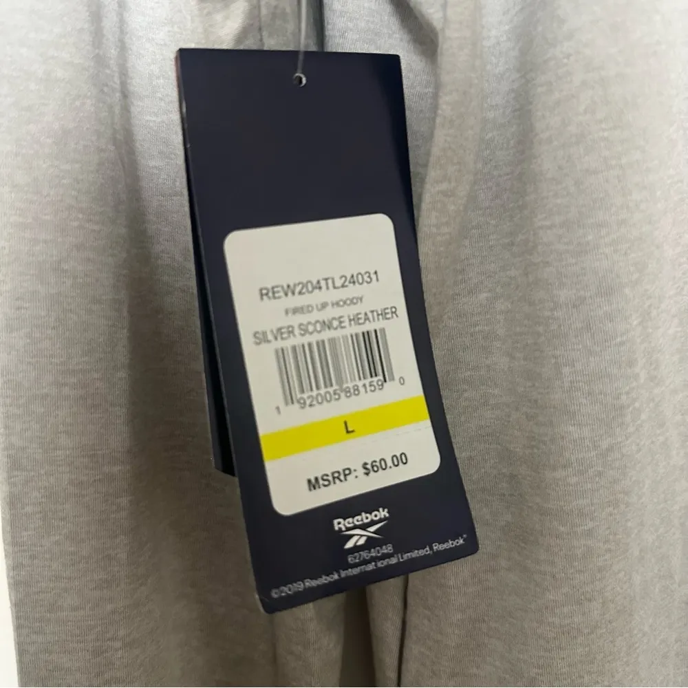 NWT Reebok Silver Sconce Heather Hoodie Large - Image 5