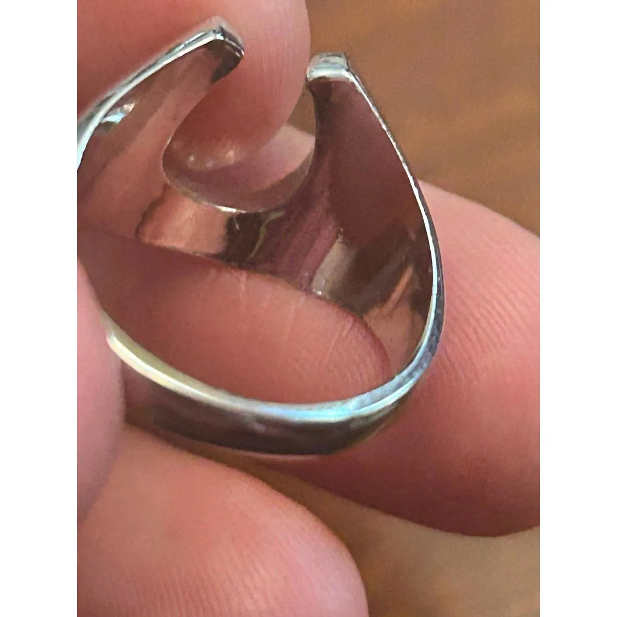 925 sterling silver ring x01 4.40g size 5 scrap missing stones - Image 8