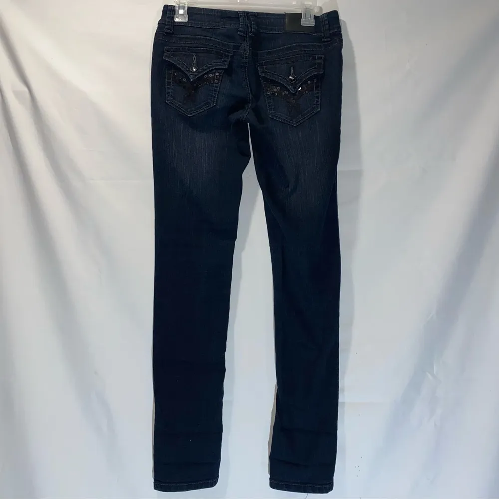 Maurices Dark Denim Skinny Jeans Small - Image 5