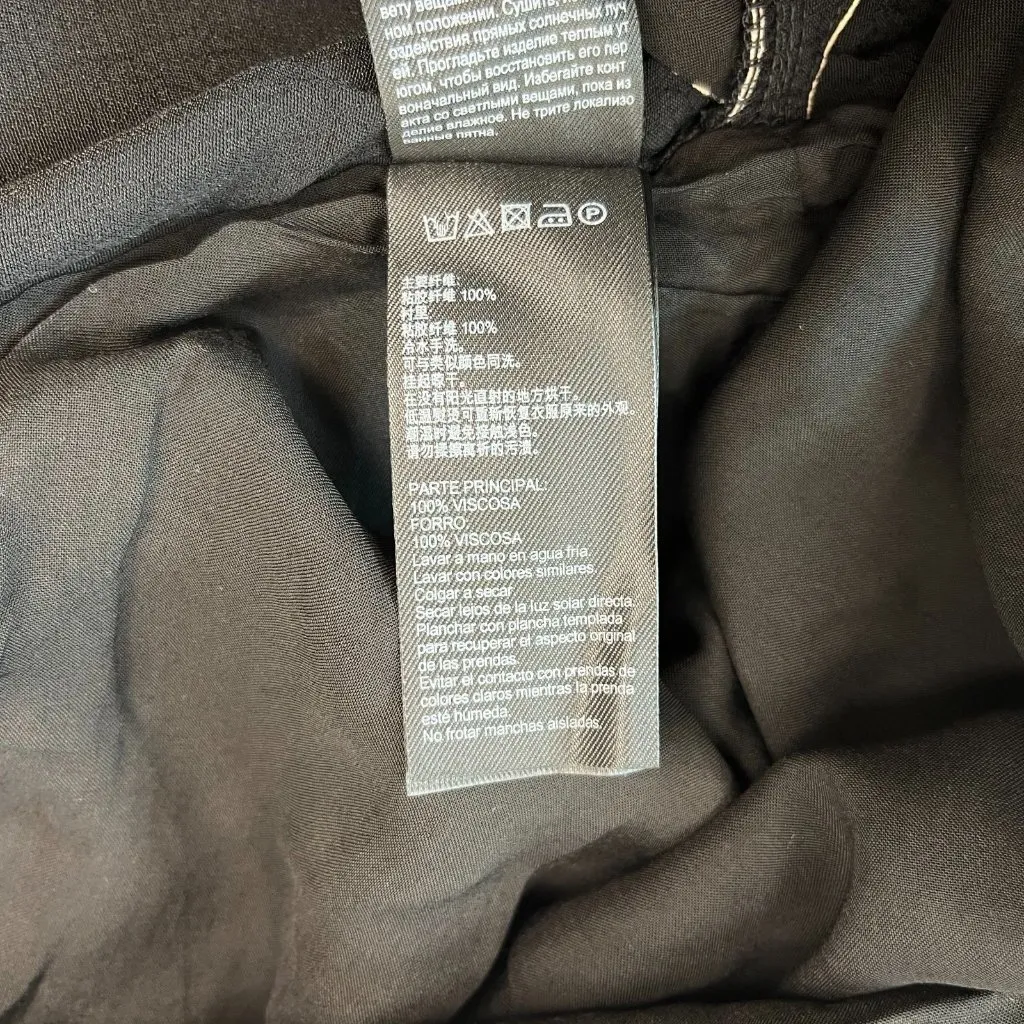 NWT Mint Velvet Beige / Peach Black Feather Pencil Midi TIE Dress US 12 UK 16 - Image 11