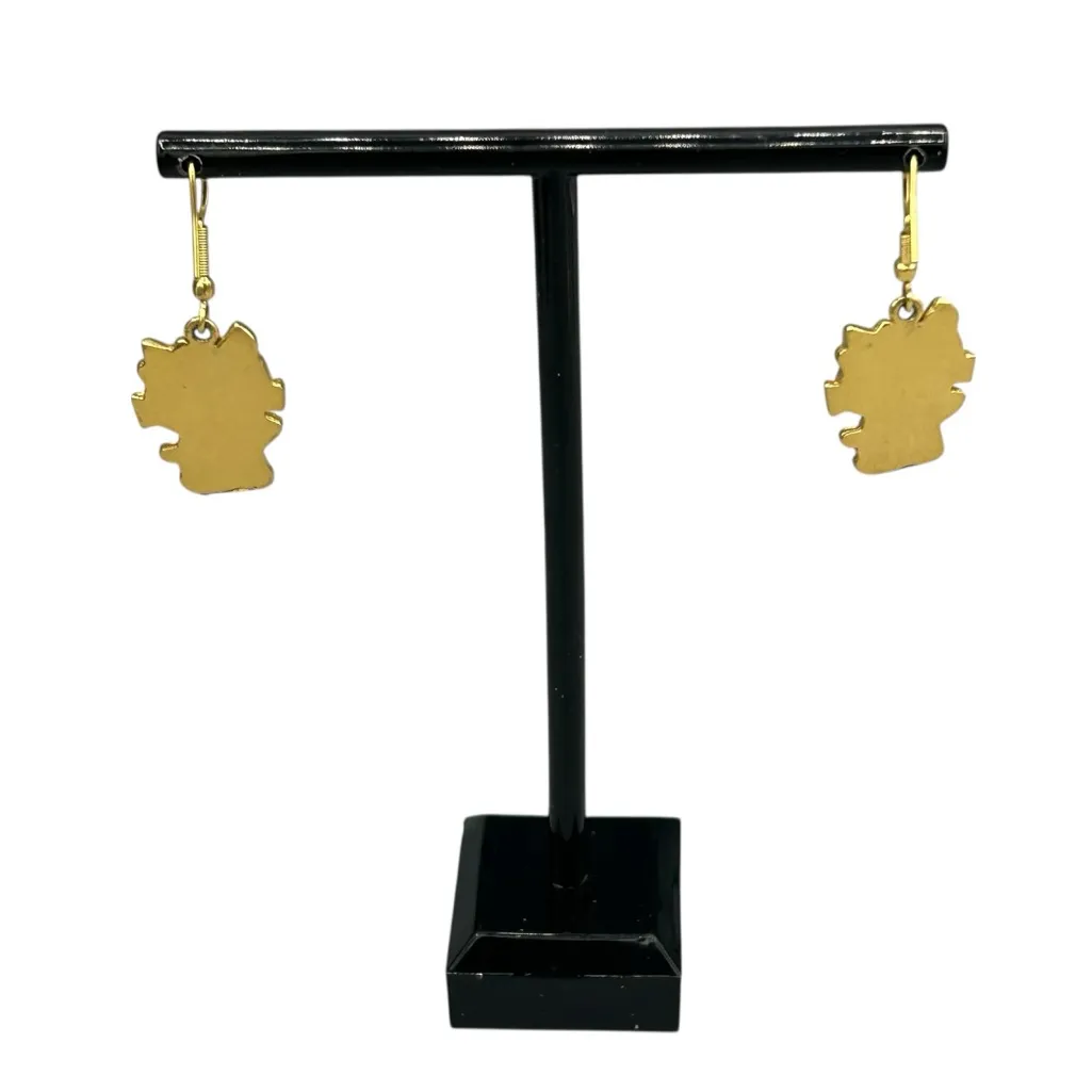 Cat Character Enamel Dangle Earrings - Image 3