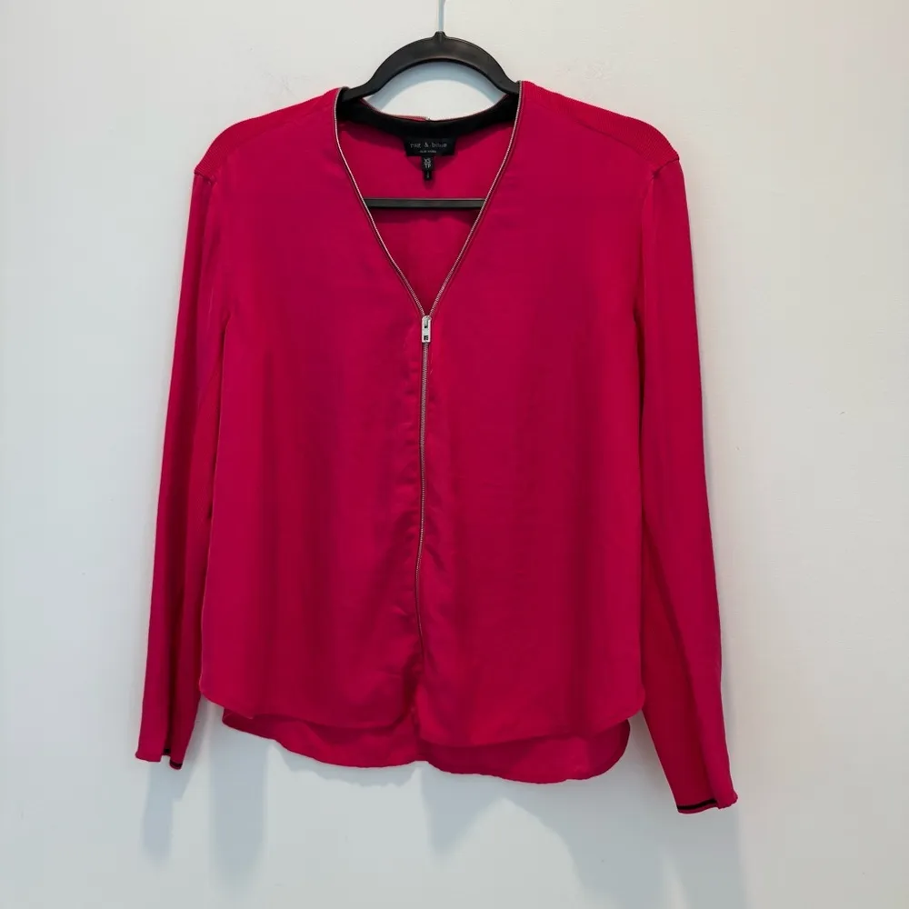 RAG & BONES: Vanessa Zip Front Blouse size XS - Image 2