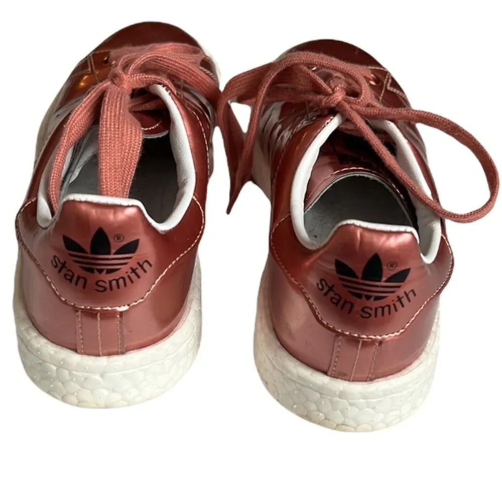 Adidas Stan Smith Metallic Copper Shiny Sneakers Size 6 - Image 8