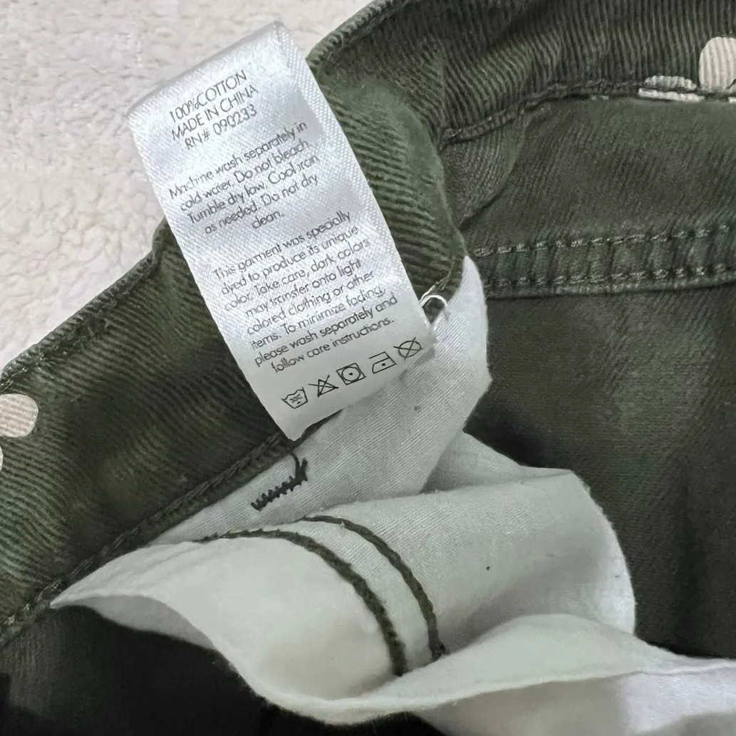 Pacsun Olive Green Flower Baggy Carpenter Denim Jeans - Image 5