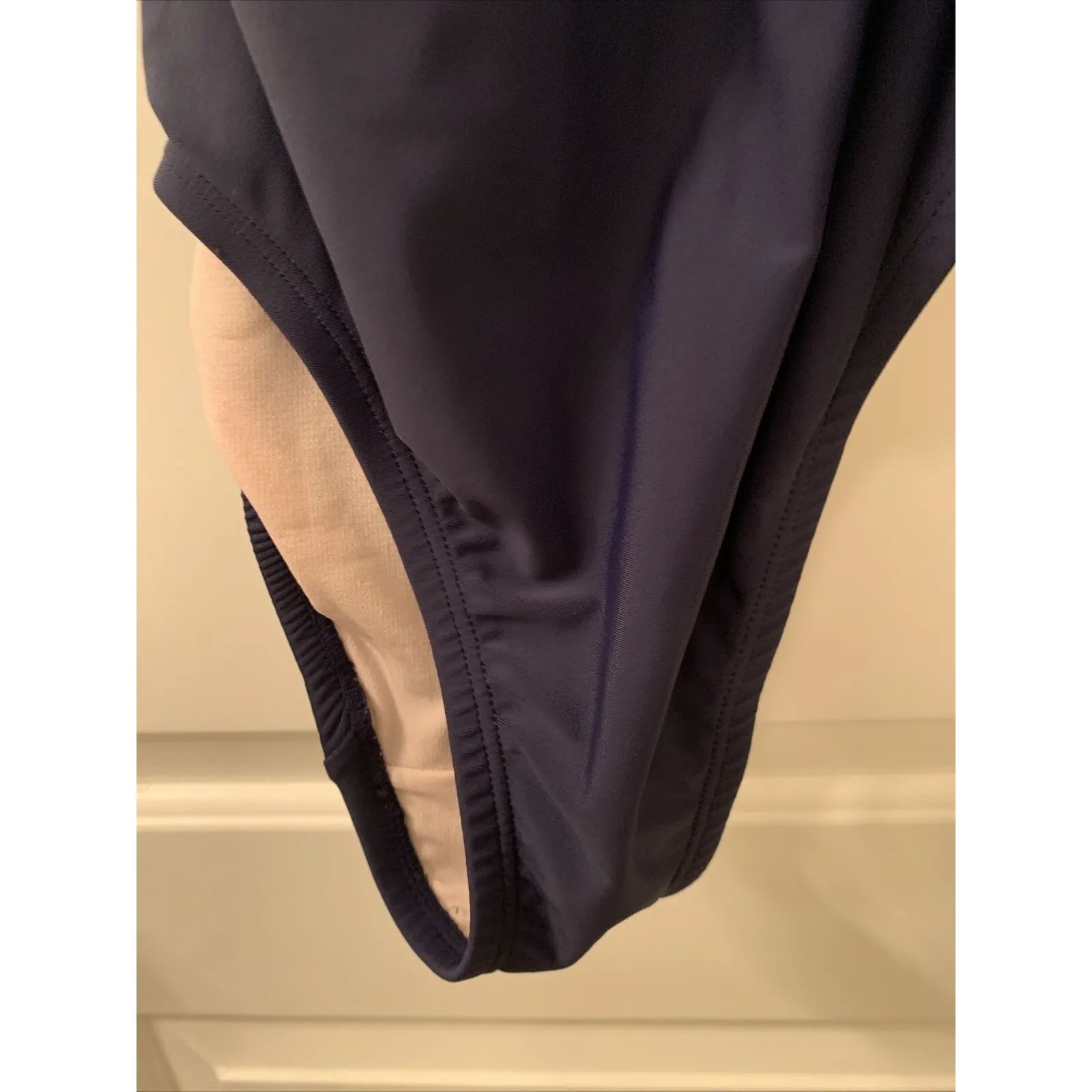 Kona Sol Women's Wrap Tie Colorblock One Piece Swimsuit Navy Blue Size Small - Image 8