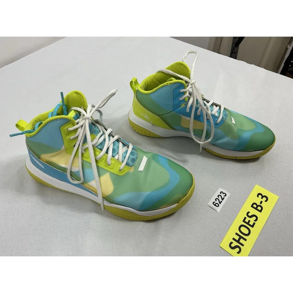 Womans Moolah Phantom Mid High Top Sneakers 9 Multicolor Laceup Round Toe Green - Image 2