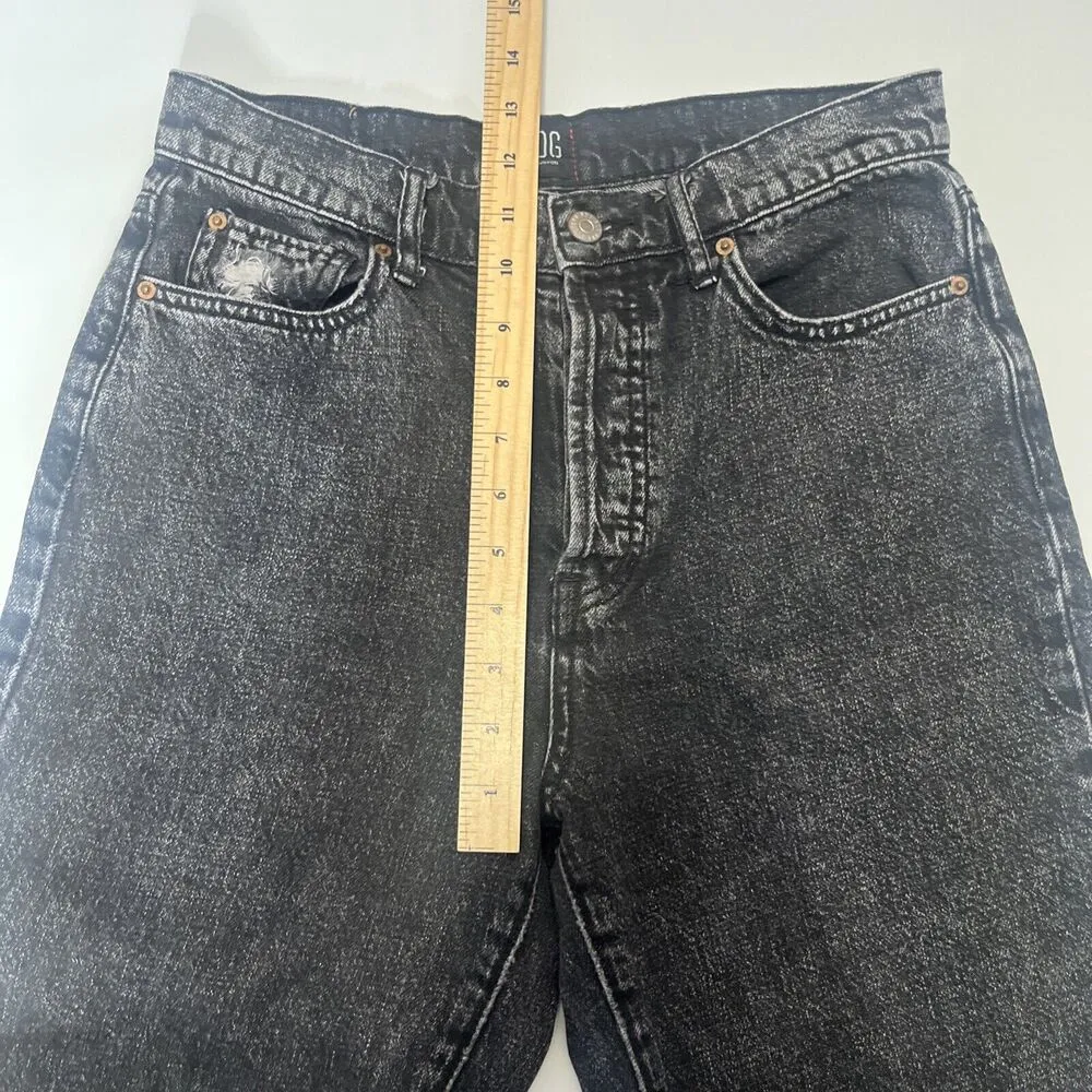 BDG Urban Outfitters Sz 28 Slim Straight High Waist Button Fly Gray Wash Jeans - Image 5