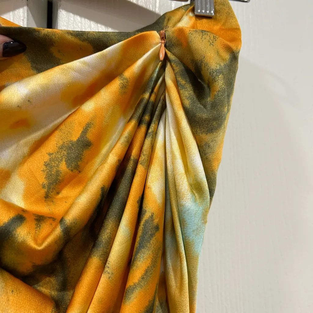 PrettyLittleThing Multicolor Orange Bustier Top (Size 6) & Side Skirt (Size 4) - Image 6