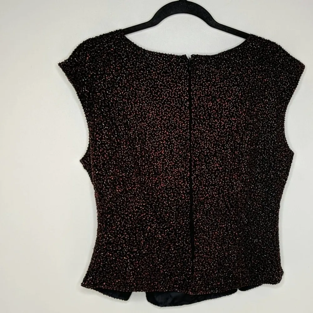 Laurence Kazar Vintage Beaded Top - Size L - GUC - Image 4