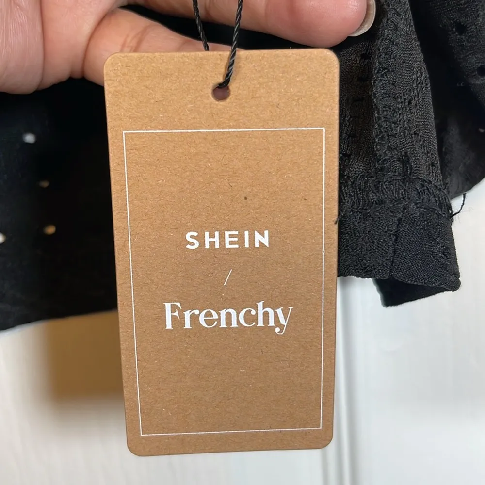 Shein X Frenchy Forever 21 Butterfly Flounce Flowy V-Neck Schiffy Blouse NWT LRG - Image 5