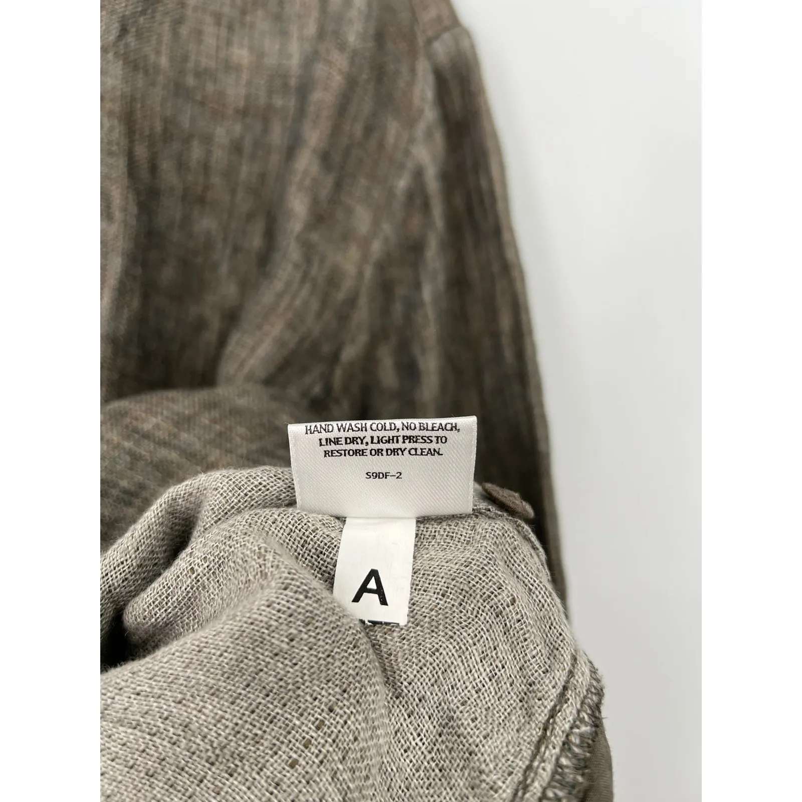 Eileen Fisher XL Organic linen jacket patch pockets boxy fit Flax Cardigan Top - Image 7