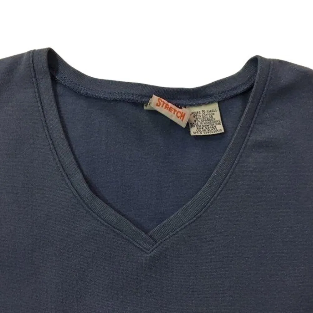 Faded Glory T-Shirt Womens S Used V-Neck Blue - Image 6